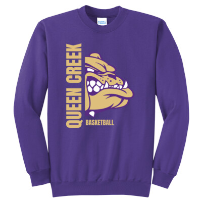 Adult Queen Creek Basketball Crewneck Sweatshirt Thumbnail